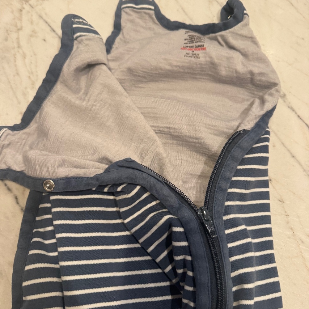 Woolino 2-24 mo navy striped sleep sack